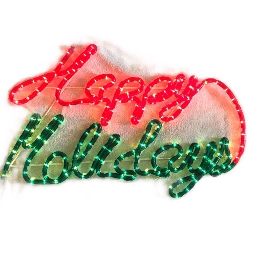 Rare Mr Christmas neon Happy Holidays light